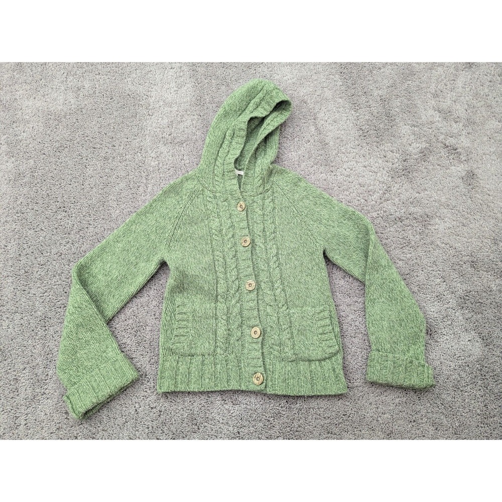 BKE Vintage Sweater Womens Large Cardigan Front Pockets Green